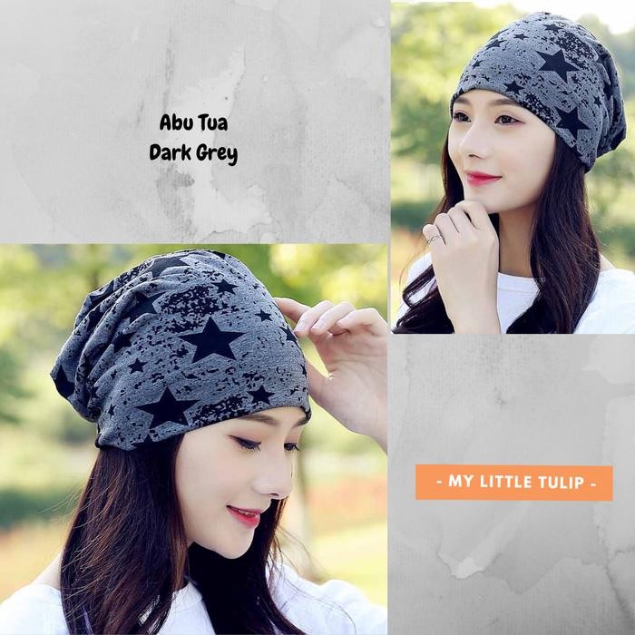 Kupluk Katun Beanie Topi Pria Wanita Import Pelindung Rambut Helm Ojol