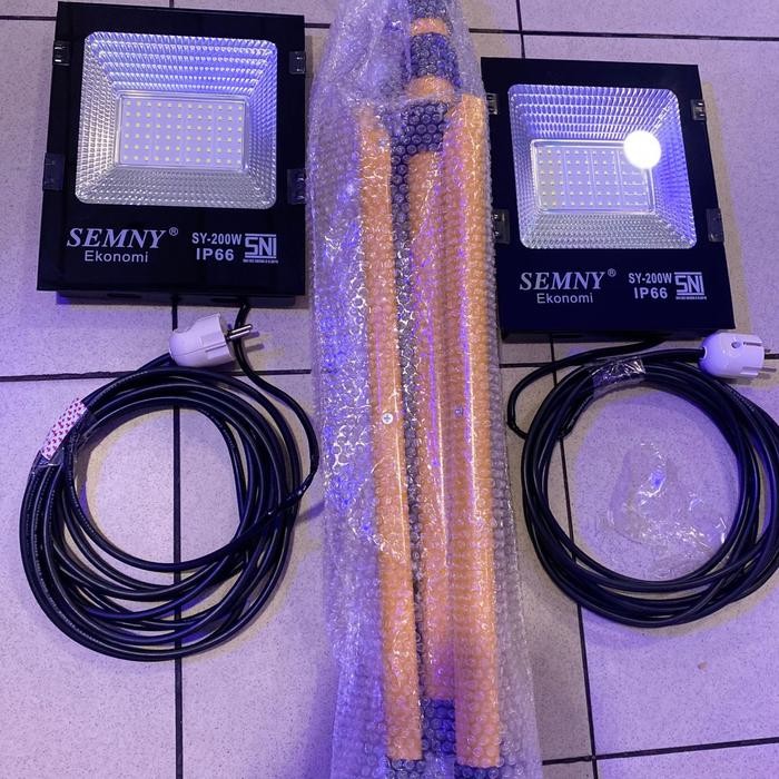 Terbaik Paket Tripod Lengkap Lampu Sorot Led 100W 100 Watt Tripod Set 100 Watt