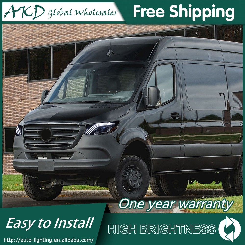 Car For Benz Sprinter 2018-2023 Headlights 12V Running DRL Hella Led