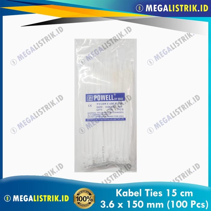 

Super Murah! Powell Kabel / Cable Ties / Tie 15 cm / 3.6 x 150 mm Putih Murah