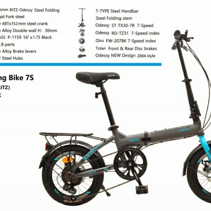 Sepeda Lipat 16 inch Merk Odessy Ritz