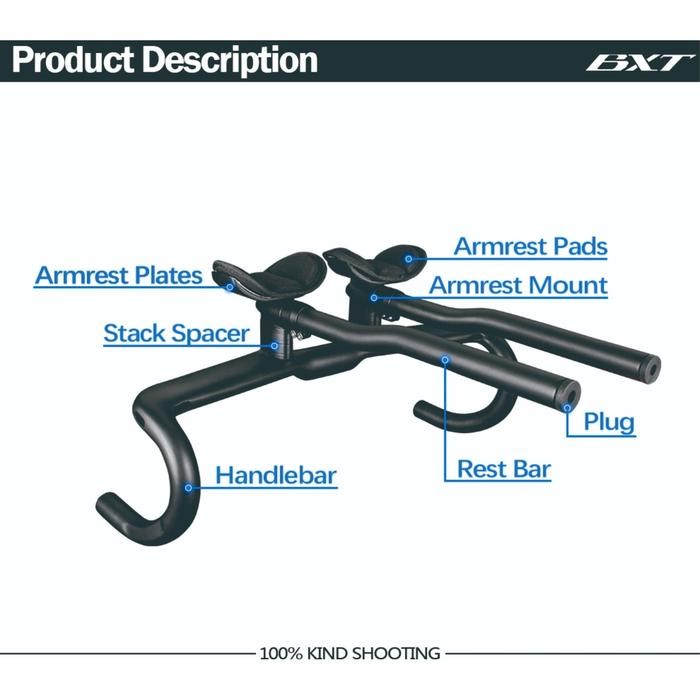 HANDLE BAR TT TRIATHLON STANG CARBON ITT AERO HANDLE BAR TT HB 004