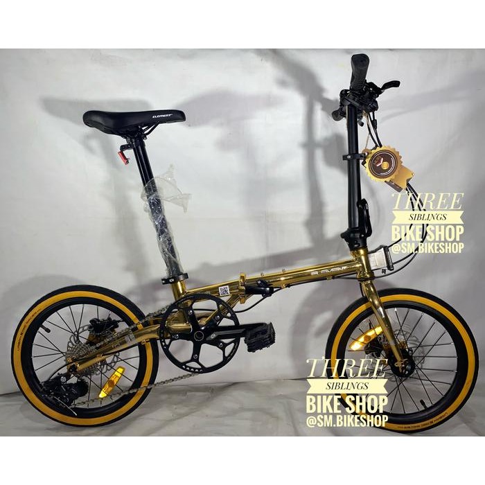SEPEDA LIPAT ELEMENT TROY X 10 GOLD EDITION 16 INCH CHROMOLY,HYDRAULIC