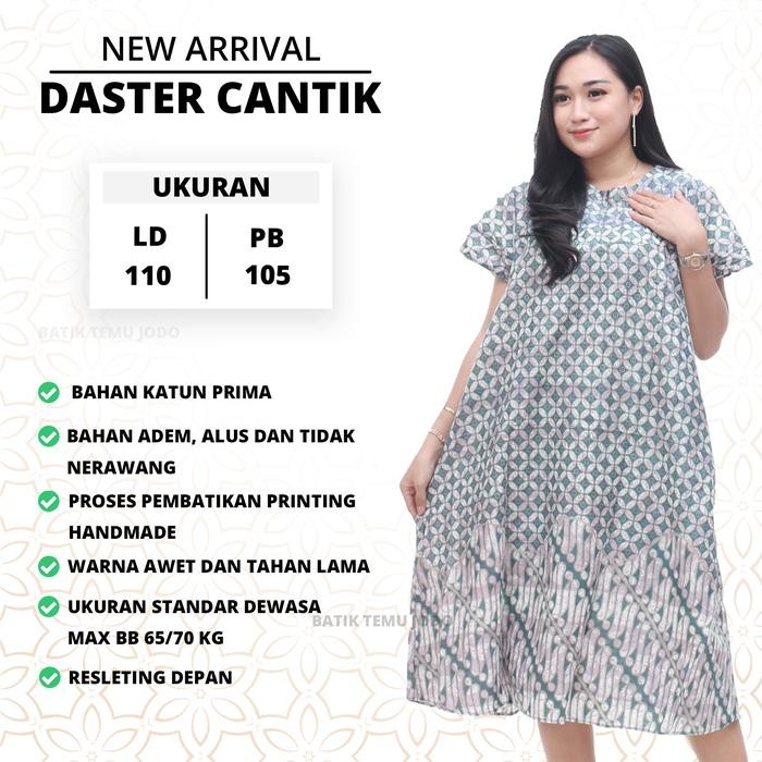 Temu Jodo Batik - Daster Wanita Pakaian Home Wear Bahan Cotton Motif Batik Prada Busui Resleting