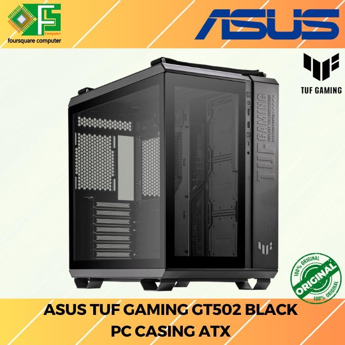 Casing PC ASUS TUF Gaming GT502 Black Casing Komputer ATX *