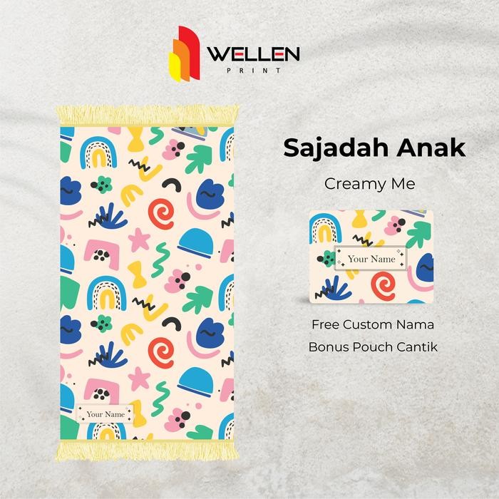 Sajadah Anak Kanvas motif / sejadah dewasa travel Premium Custom Nama