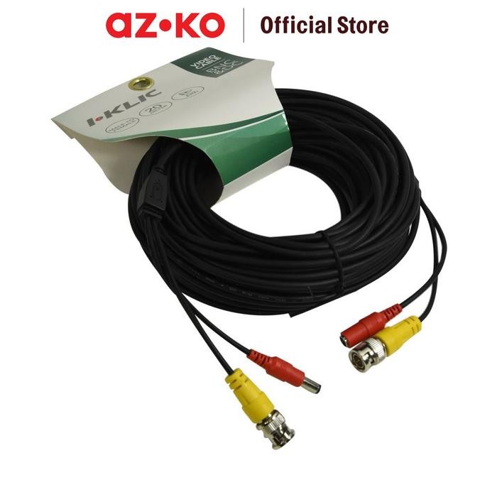 Sale Azko I-Klic Kabel Bnc & Dc Male To Female 20 Mtr Cable Bnc+Dc F/M Kabel Konektor Bnc Dan Dc