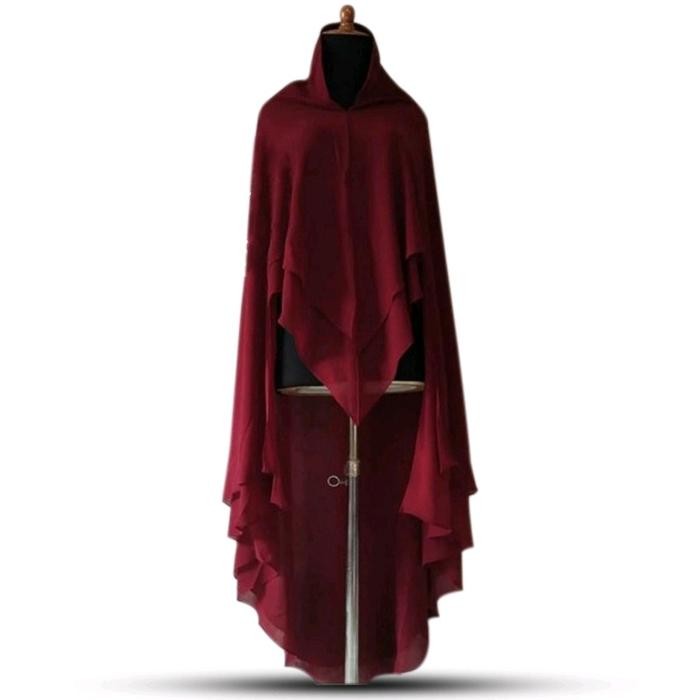 SURCA Khimar Syari Ceruti Jilbab 2 Layer Jumbo Sahla