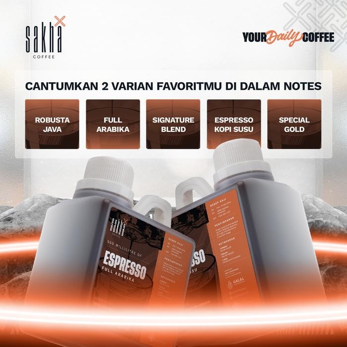 

Terlaris - Paket Bundle Special Your Coffee Your Choice Espresso Cair Coffe Blend