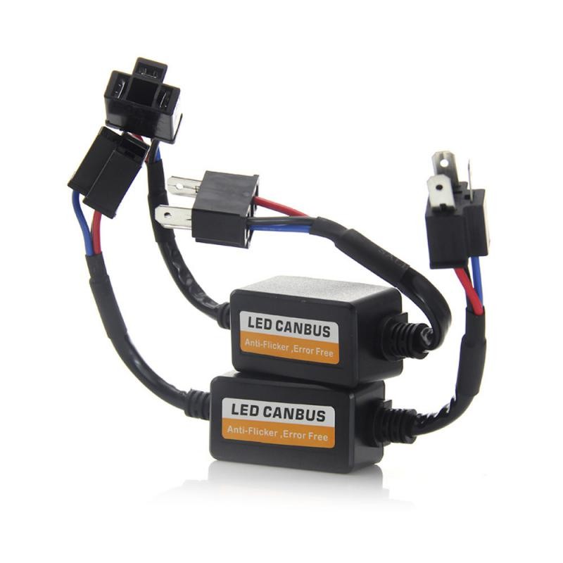 1~15pcs New H4 H7 9005 9006 9012 LED Canbus Decoder Adapter Anti-Flicker Harness Bulbs Resistor Warn