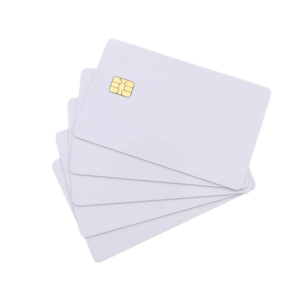 10Pcs White Contact SLE4442 Chip Smart IC Blank PVC Card With SLE4442 Chip Blank Smart Card Contact 