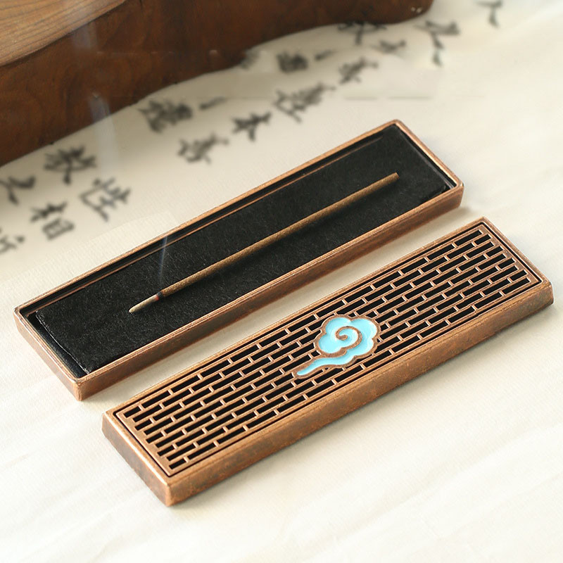 14.8cm Short Wire Incense Burner Xiangyun Alloy Incense Burner Metal Incense Burner Yoga Meditation 