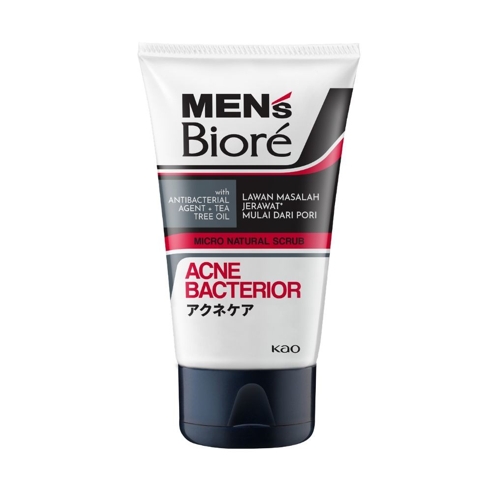 Biore Mens Facial Foam Acne Bacterior 100 gram