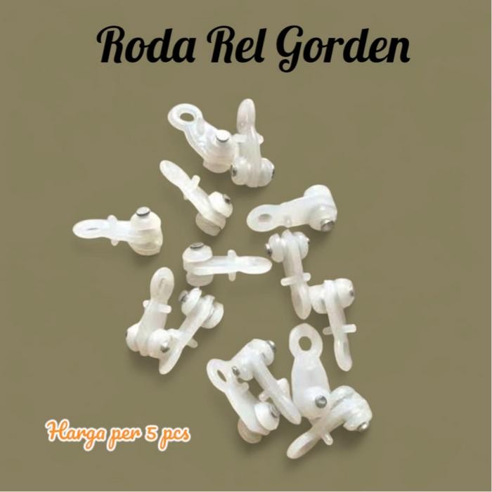 PREMIUM (5 pcs) Roda Gorden plastik, Roda Rel Gorden 5 pcs, rail gorden, biji plastik Ril