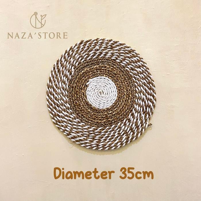 PREMIUM Placemate Anyaman Rotan Seagrass Hiasan Dinding Dekorasi Alas Foto