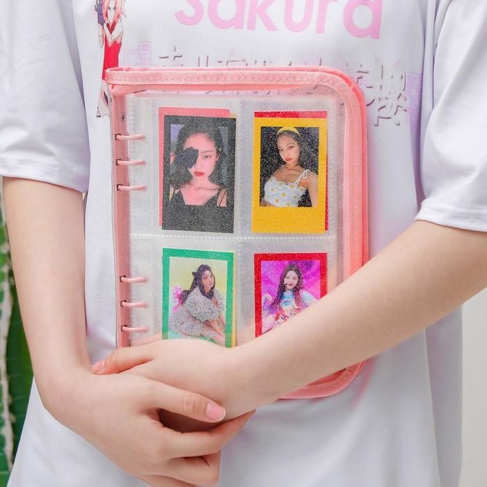 

A5 Binder Zipper 6 Ring Album Photocard Instax KPOP Foto Card Holder
