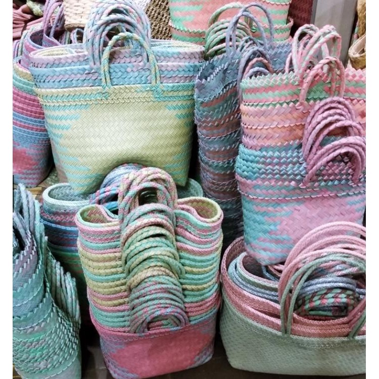PREMIUM Tas Anyaman Plastik / Tas Belanja Anyaman Plastik