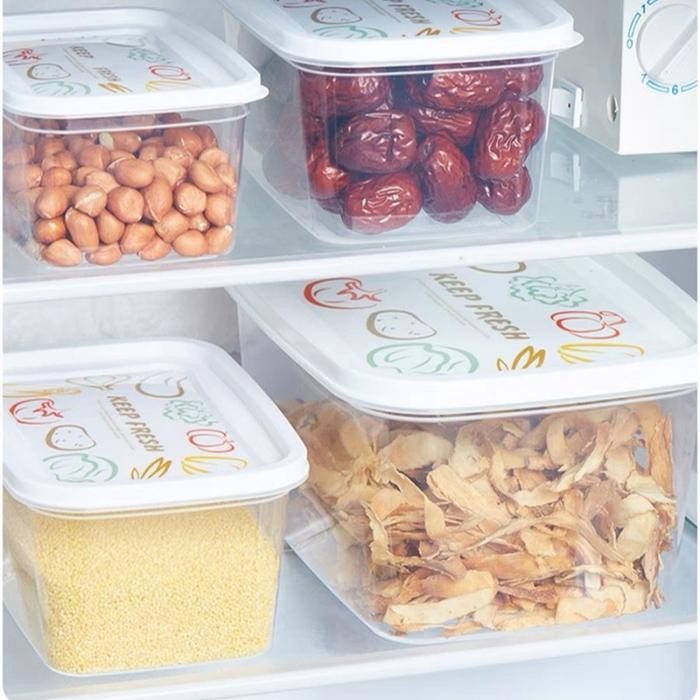 PREMIUM BSJ Toples Food Container Container Kotak Makanan Kulkas Refrigerator Organizer Box Set isi
