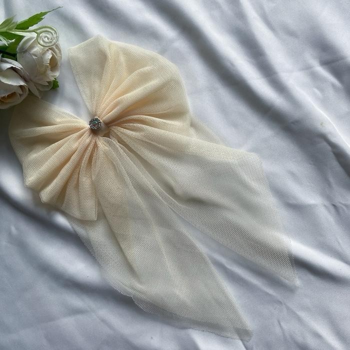 (Expert) Pita Hiasan Hijab Besar Tule bros Peniti Kerudung