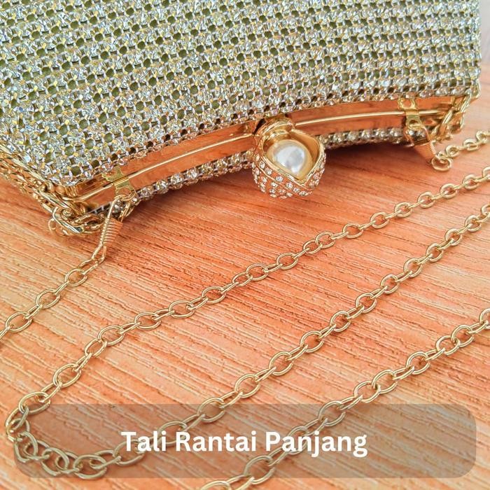 Tas Kondangan Wanita Elegan Tas Pesta Kristal Mewah Elegan Tas Cantik Pesta Kondangan Import