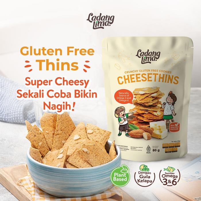 

OR6T Cheesethins Cookies Ladang Lima Healthy Food Gluten Free Snack Keju
