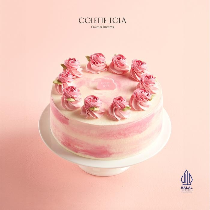 

OR6T Kue / Cake Colette Lola Lychee Rose - Round 20Cm