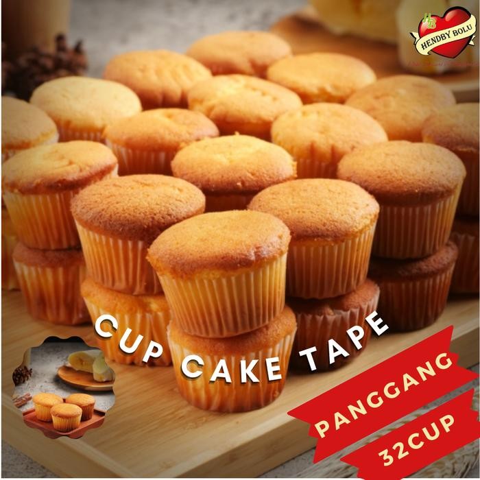 

OR6T Kue Bolu Tape Panggang Cup Cake Tape Susu Spesial Panggang Isi 32