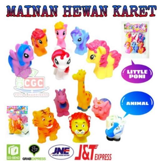 (Allthebest) Mainan Hewan Little Poni Karet Bunyi SNI