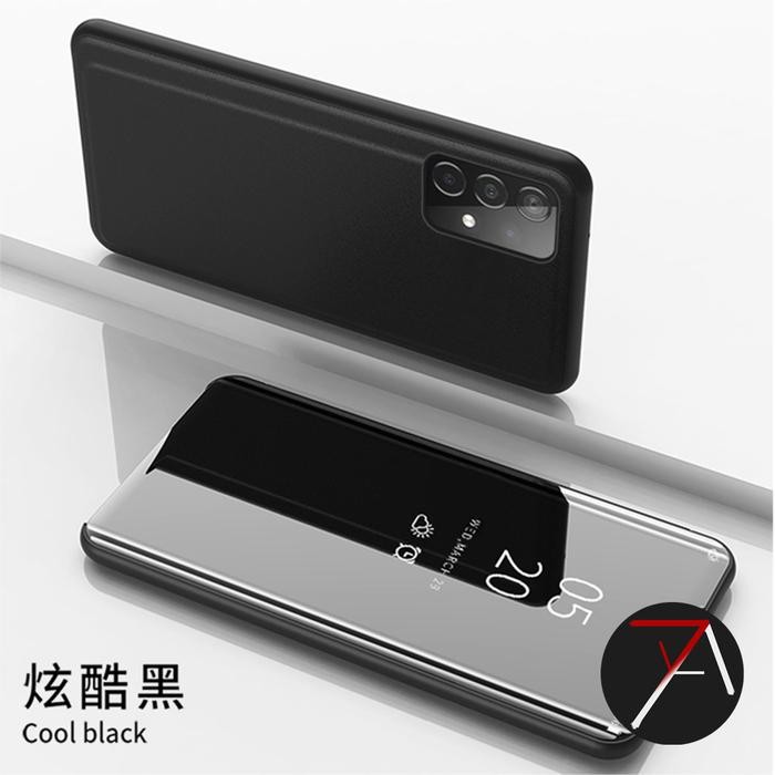 Samsung Galaxy A72 Flip Clear View Standing Cover Mirror Case Casing *