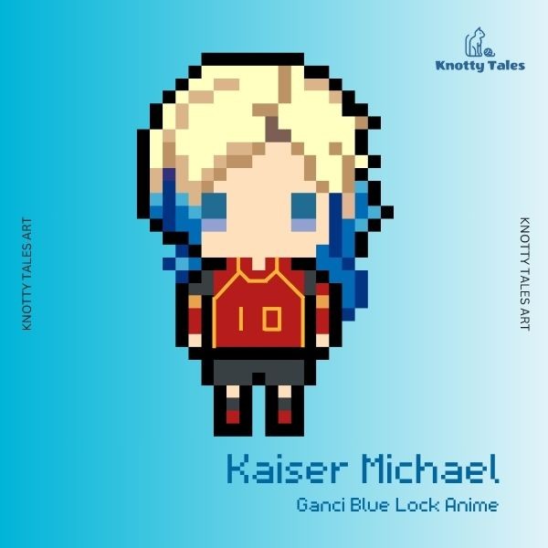 Kaiser Michael Gantungan Kunci Ganci Pin Blue Lock Keychain Badge Merchandise Anime Handmade