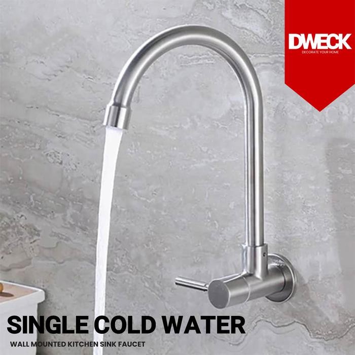 Kran Sink Tembok Angsa SUS 304 / Wall Sink Tap Solvex