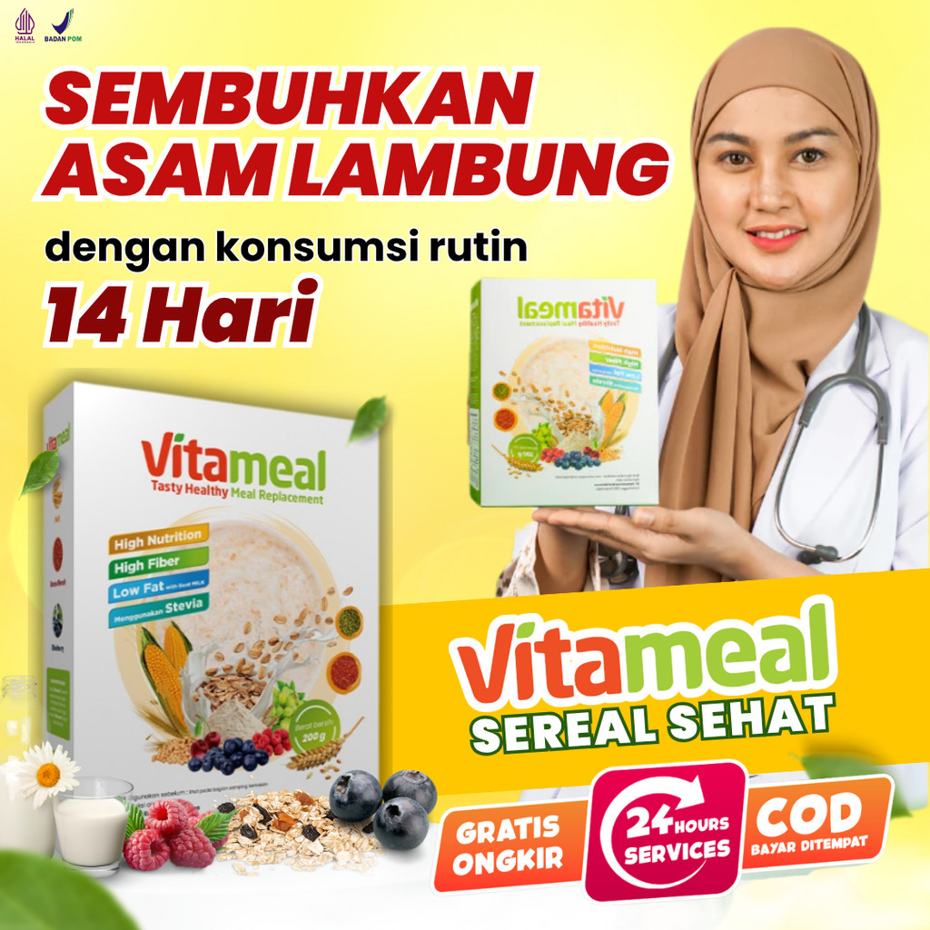 

Vitameal 1 Box Original Serat Tinggi Bpom Suplemen Solusi Suger Nutrisi Metafiber VITAMAEL SUPERFOOD