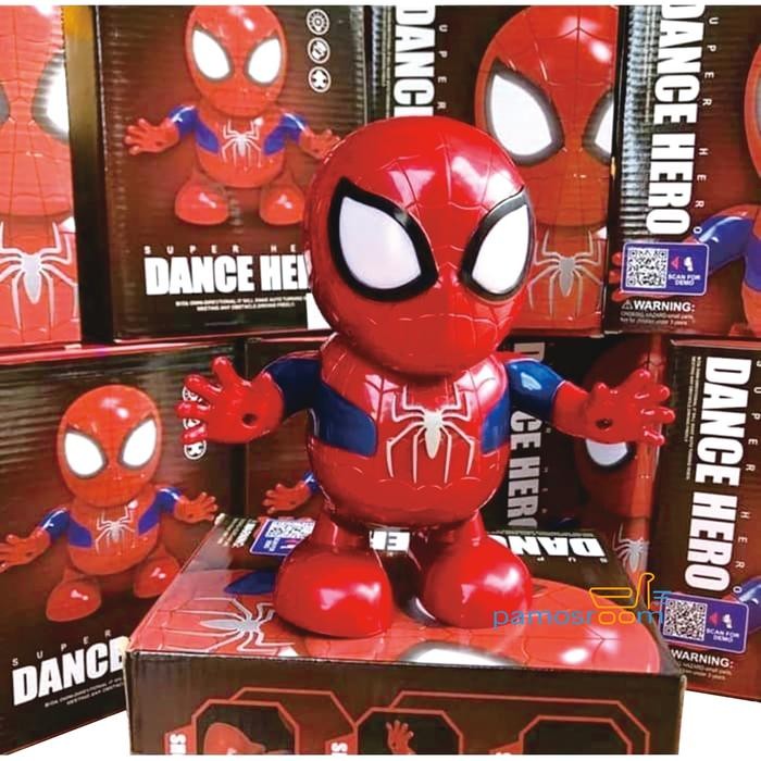 OSF1 Robot Joget Spiderman / Mainan Robot Dance Hero Spiderman