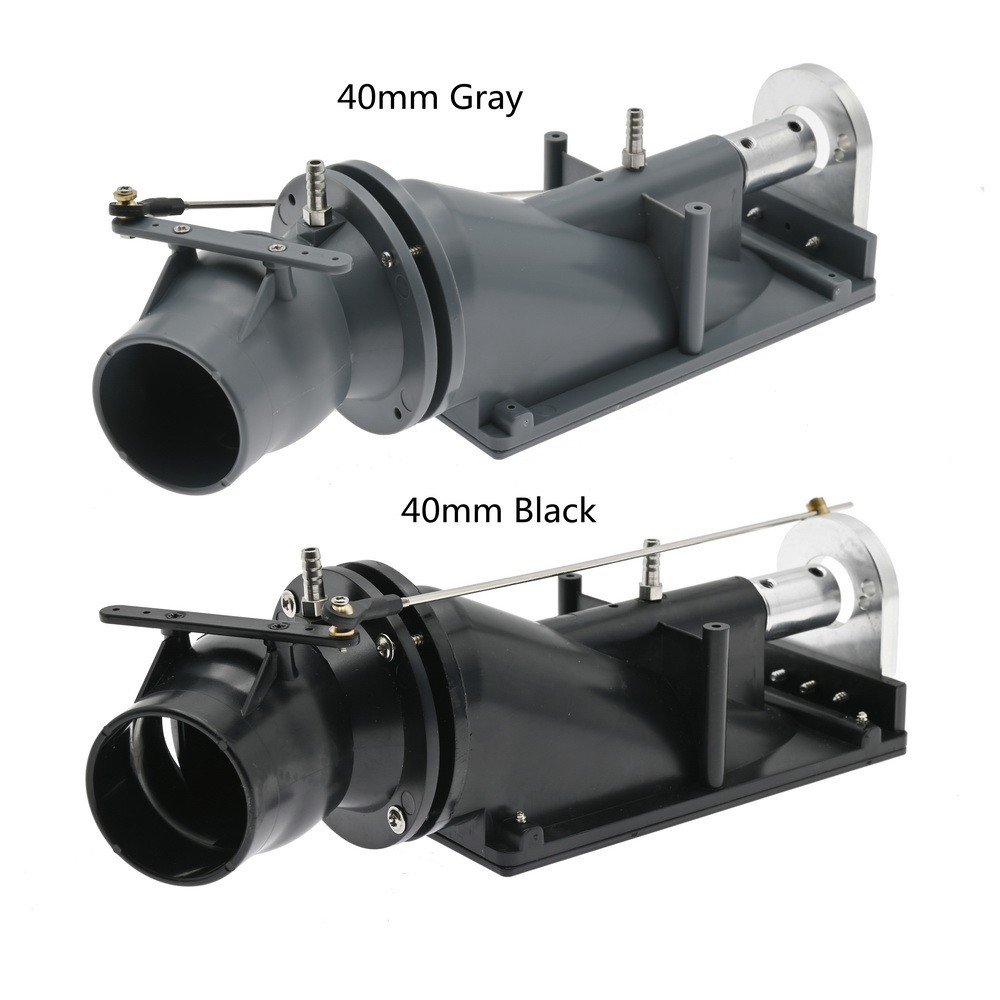 40mm RC Boat Thruster Jet Pump Set Water Pusher  For 80cm-120cm RC Jet Boat High Quality Black Solid