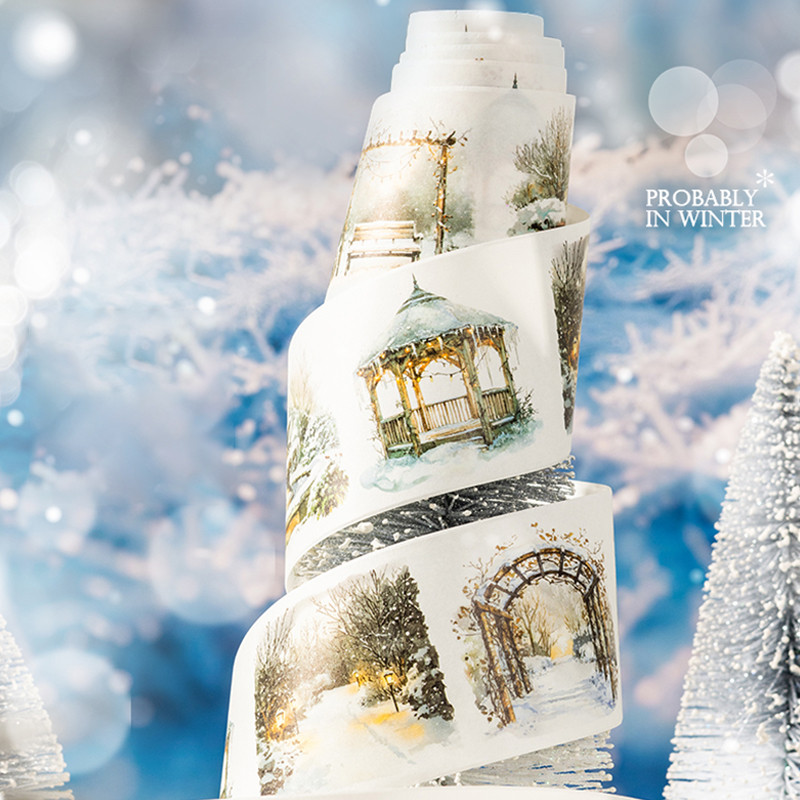 

6Style 1Roll/bag Winter Theme Scenic Tape DIY Handbook Scrapbook Photo Frame Envelope