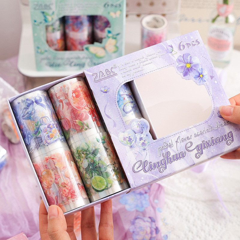 

2Style 6Rolls/box Plant and Flower Landscaping Tape DIY Handbook Scrapbook Album Photo