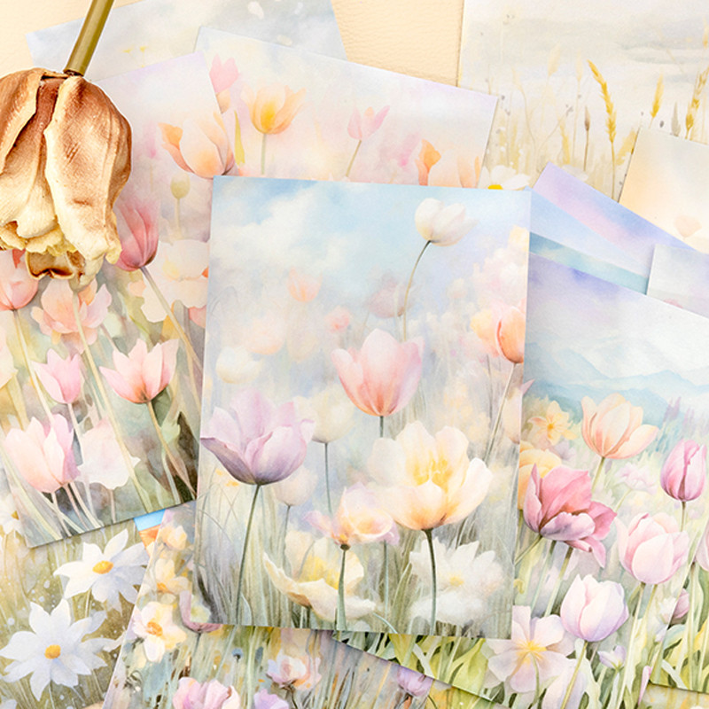 

6Style 12Pcs/bag Vine Flower Landscaping Material Stickers DIY Album Scrapbooking