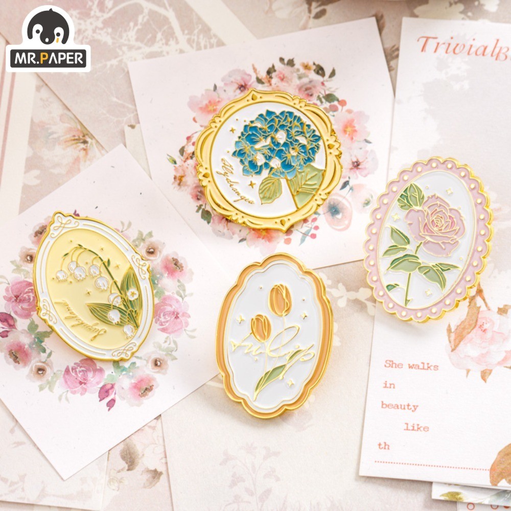 

Flower Metal Lacquer Clip Creative Art Girl Heart File Folder Hand Account Clip Office