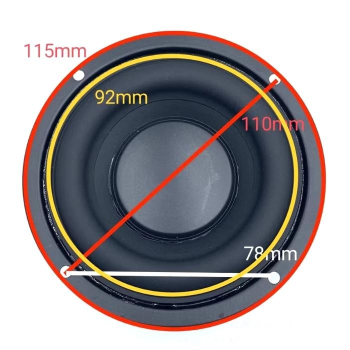 Speaker subwoofer 4 inch import 4 ohm 30 Watt