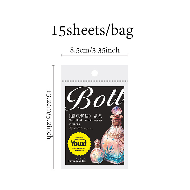 

45pcs Magic Bottle Secret Series Magic Bottle Theme Stickers DIY Handbook Collage Calendar