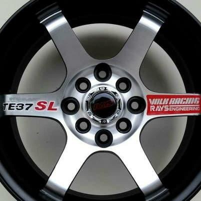 cutting sticker/stiker TE-37SL & VOLKRACING TE37SL satu paket (10pcs)