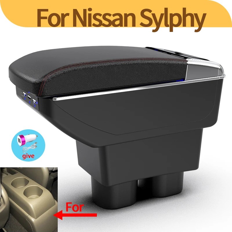 For Nissan Tiida C11 Armrest box For Nissan Tiida Latio Sylphy Versa Car Armrest box Interior Center