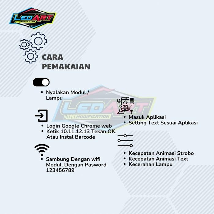 Modul Strobo 7 baris running text 12 dan 24 volt Car Lampu Truk