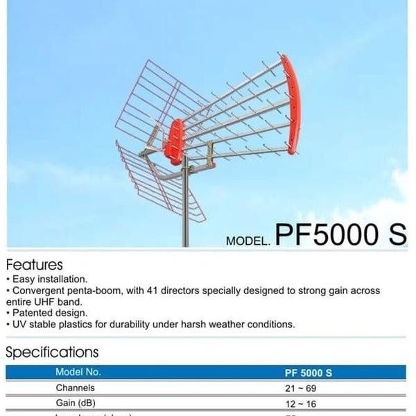 New Antena Tv Outdoor Pf-5000/Antena Luar Pf Goceng Termurah