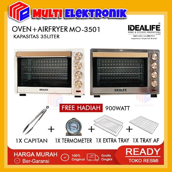 Oven Listrik Idealife MO-3501 Low Watt Kapasitas 35 Liter