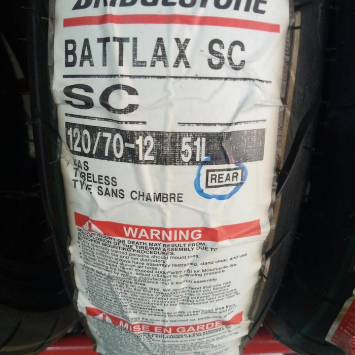 BAN LUAR BATTLAX SC UK 120/70-12 R