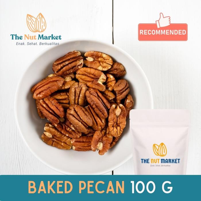 

4ZMI Roasted Pecan Nuts 100 Gram, Kacang Pecan Kupas Oven, Australia