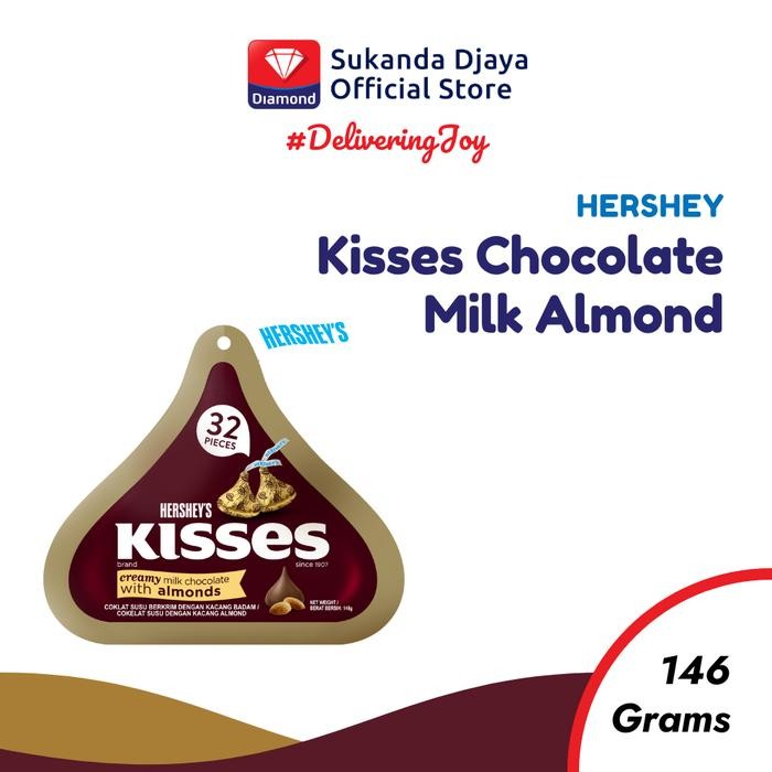 

4ZMI Hershey'S Chocolate Kisses Milk Almonds / Coklat Almond 146 Gr