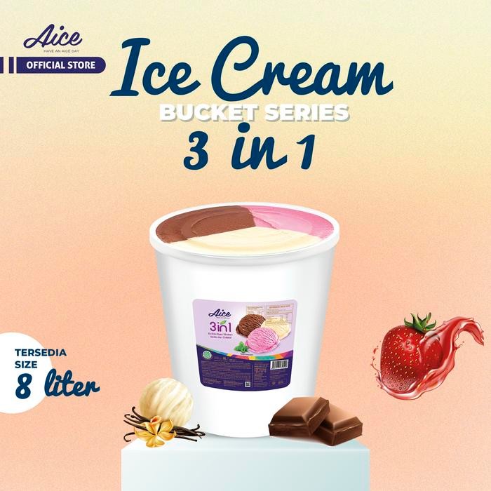 

4ZMI Aice 3In1 Bucket Ice Cream Es Krim Ember 8L Eskrim Ember 8 Liter