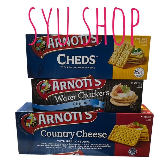 

4ZMI Arnotts Australia Country Cheese Cheds Water Crackers Orignal With Real Cheddar
